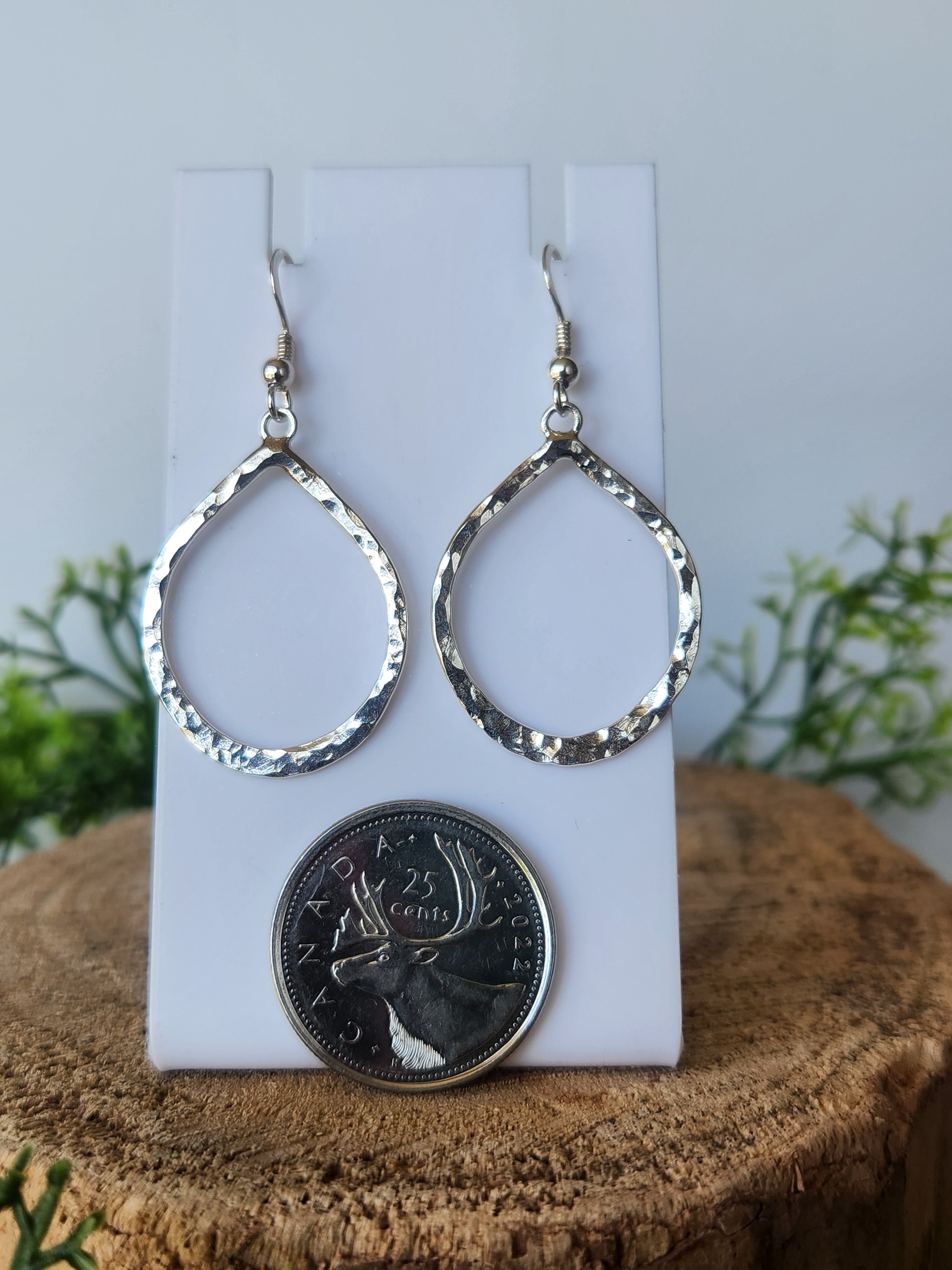 Hammered Teardrop earrings