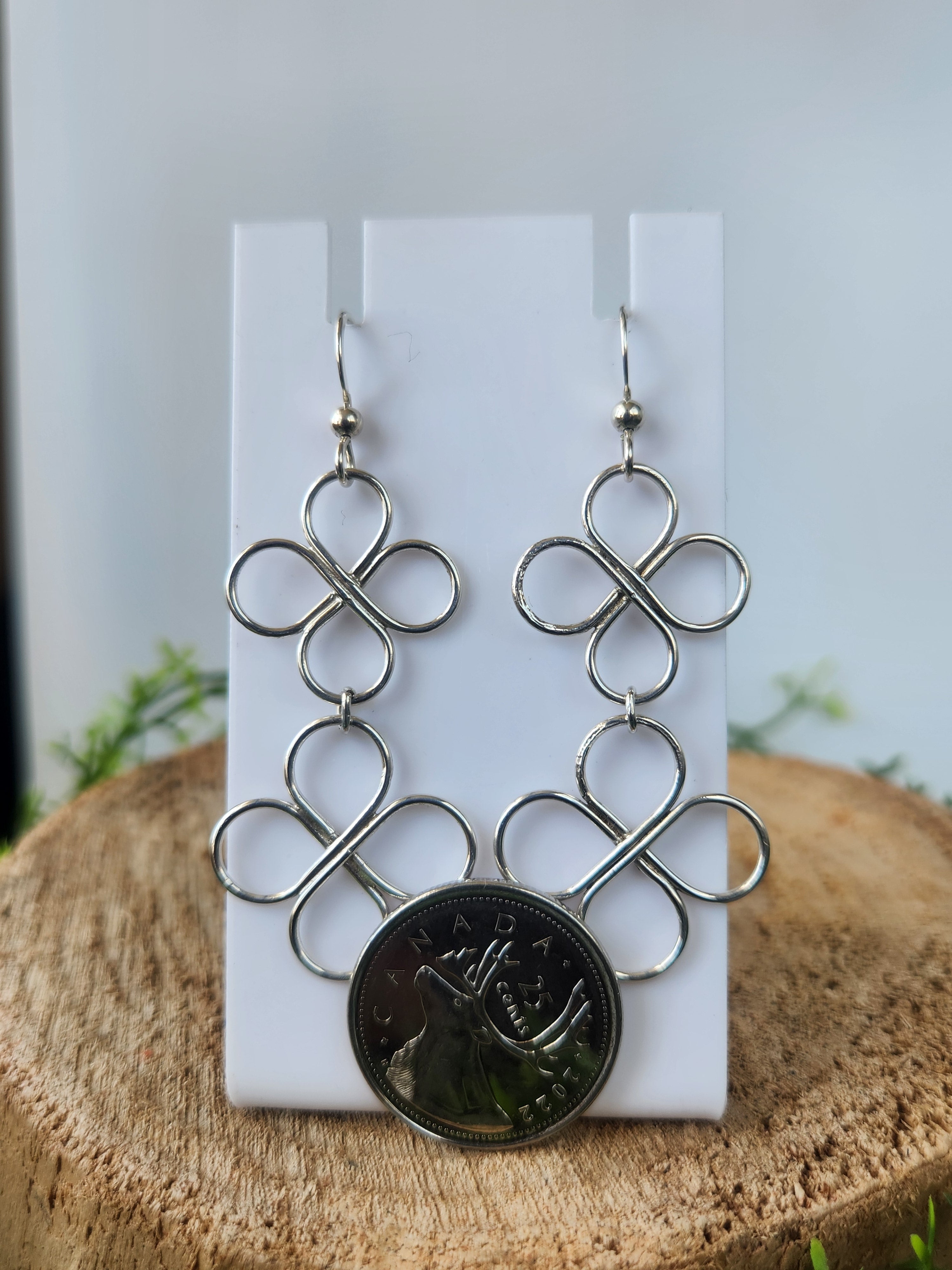 Double four-leaf Clover earrings