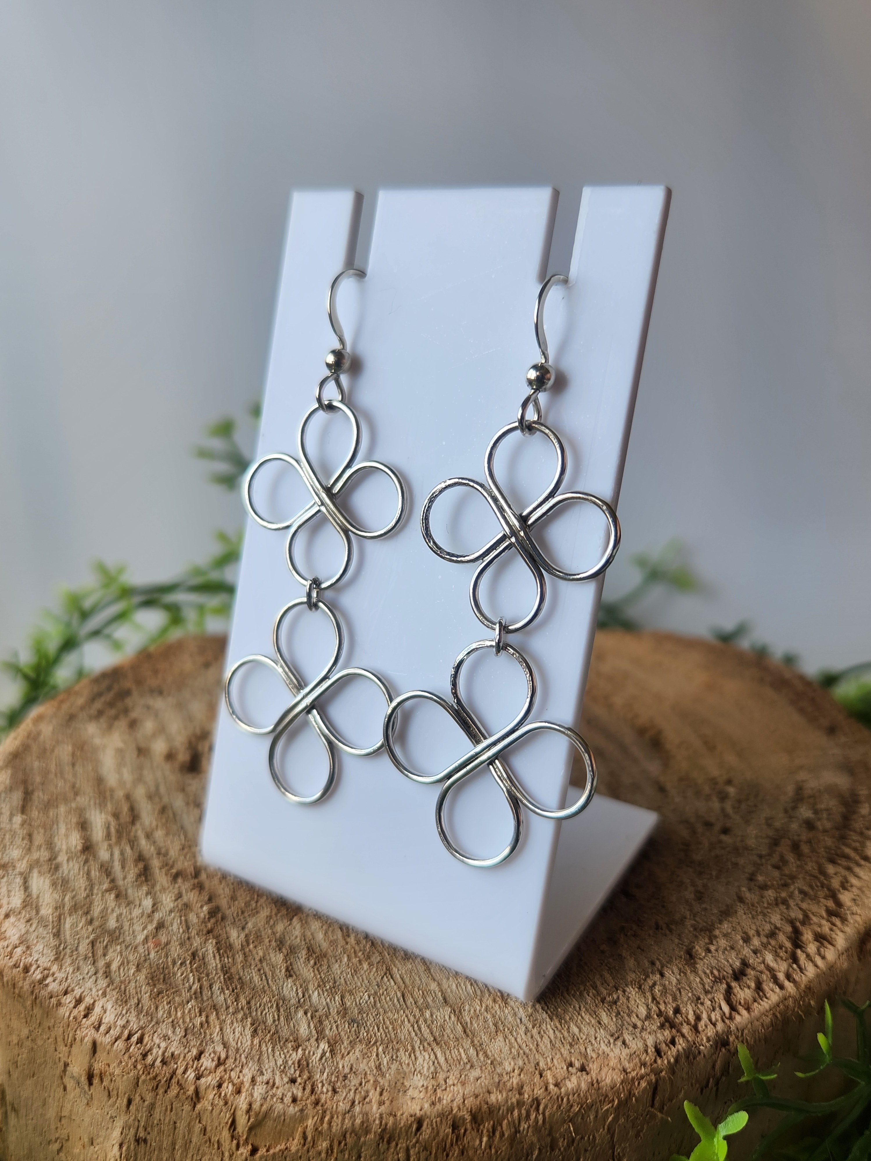 Double four-leaf Clover earrings