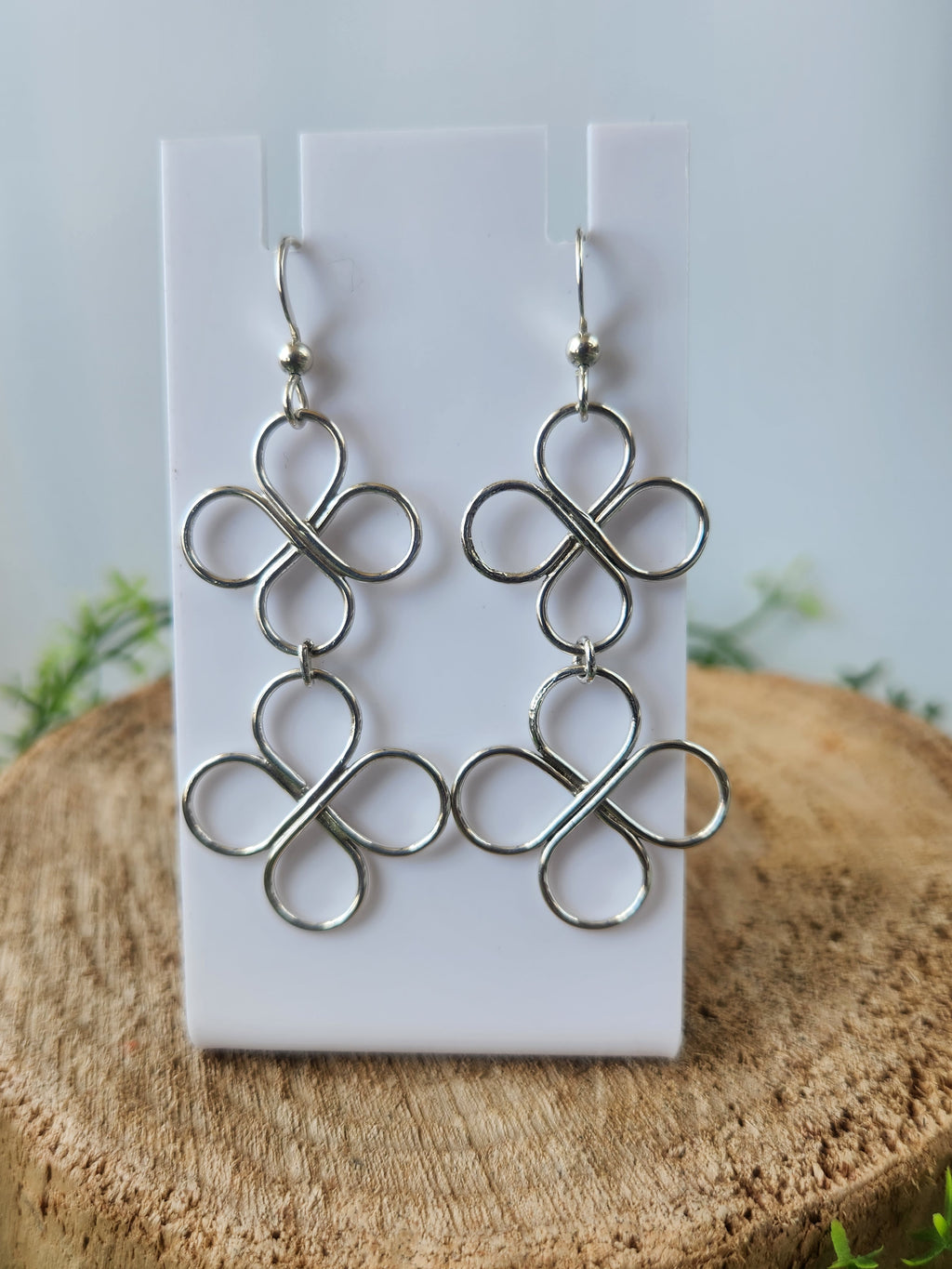 Double four-leaf Clover earrings