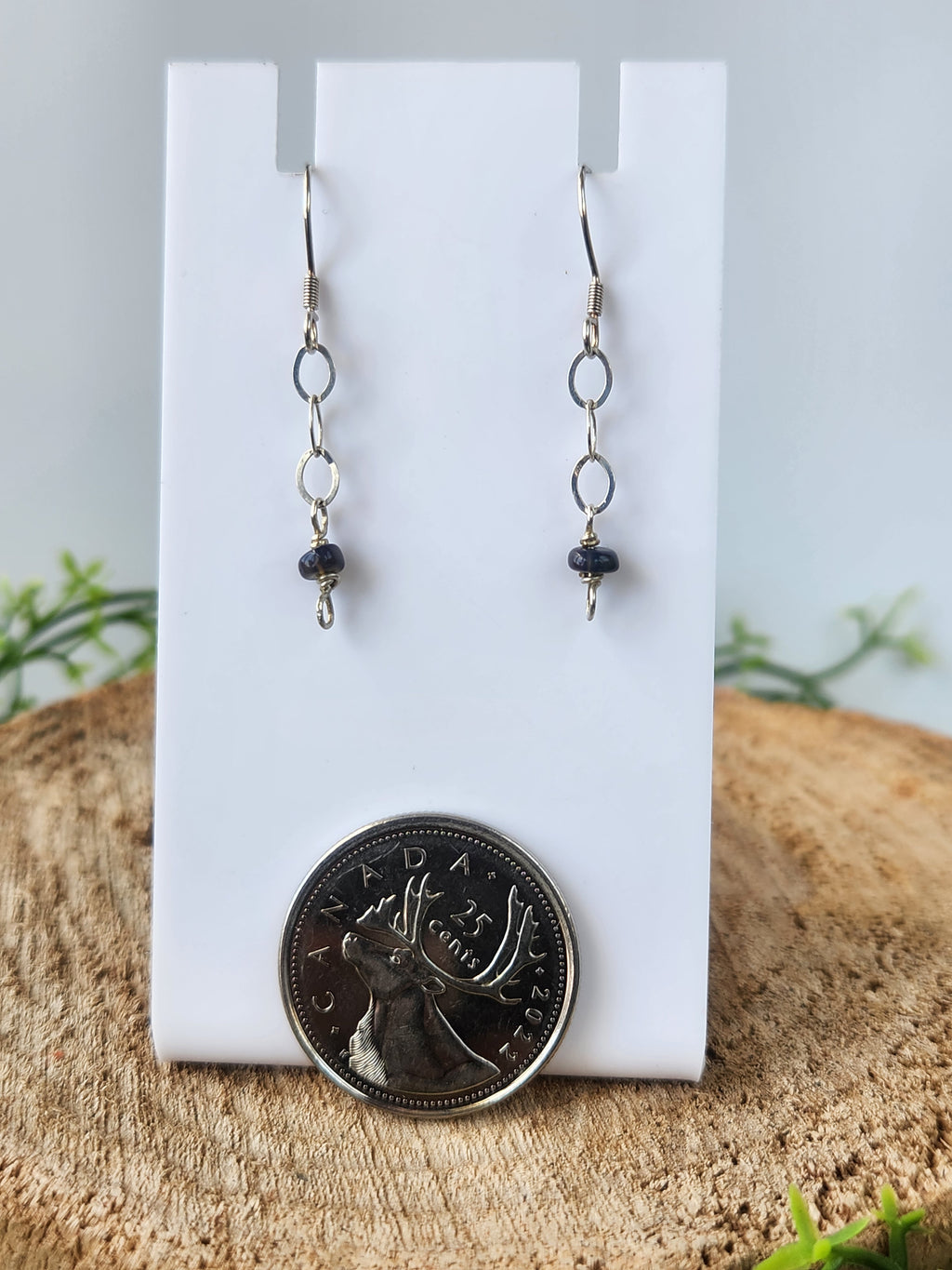 Natural Black Opal earrings