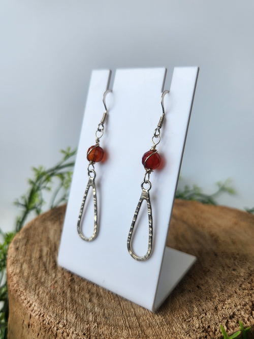 Carnelian Teardrop earrings
