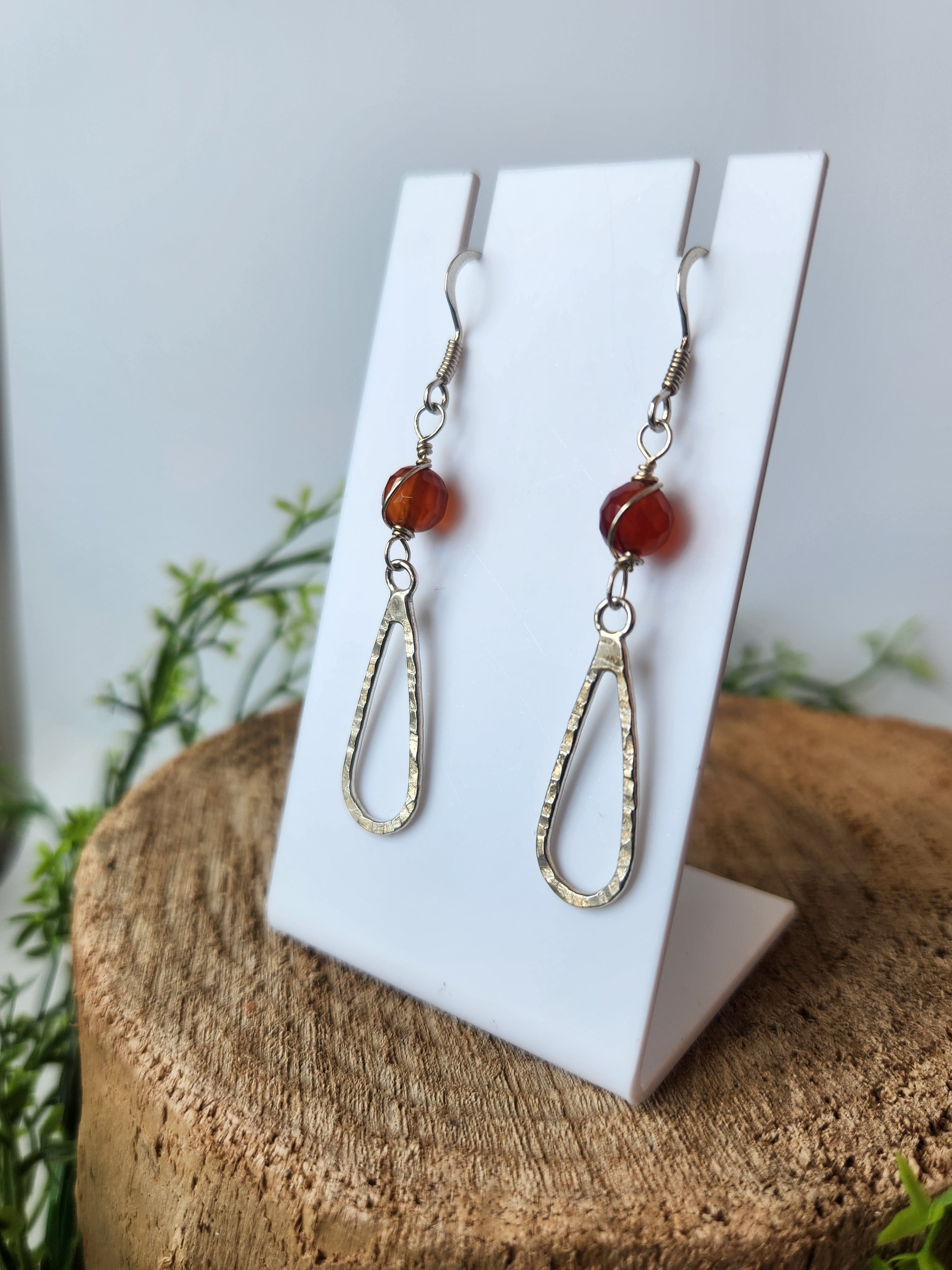Carnelian Teardrop earrings