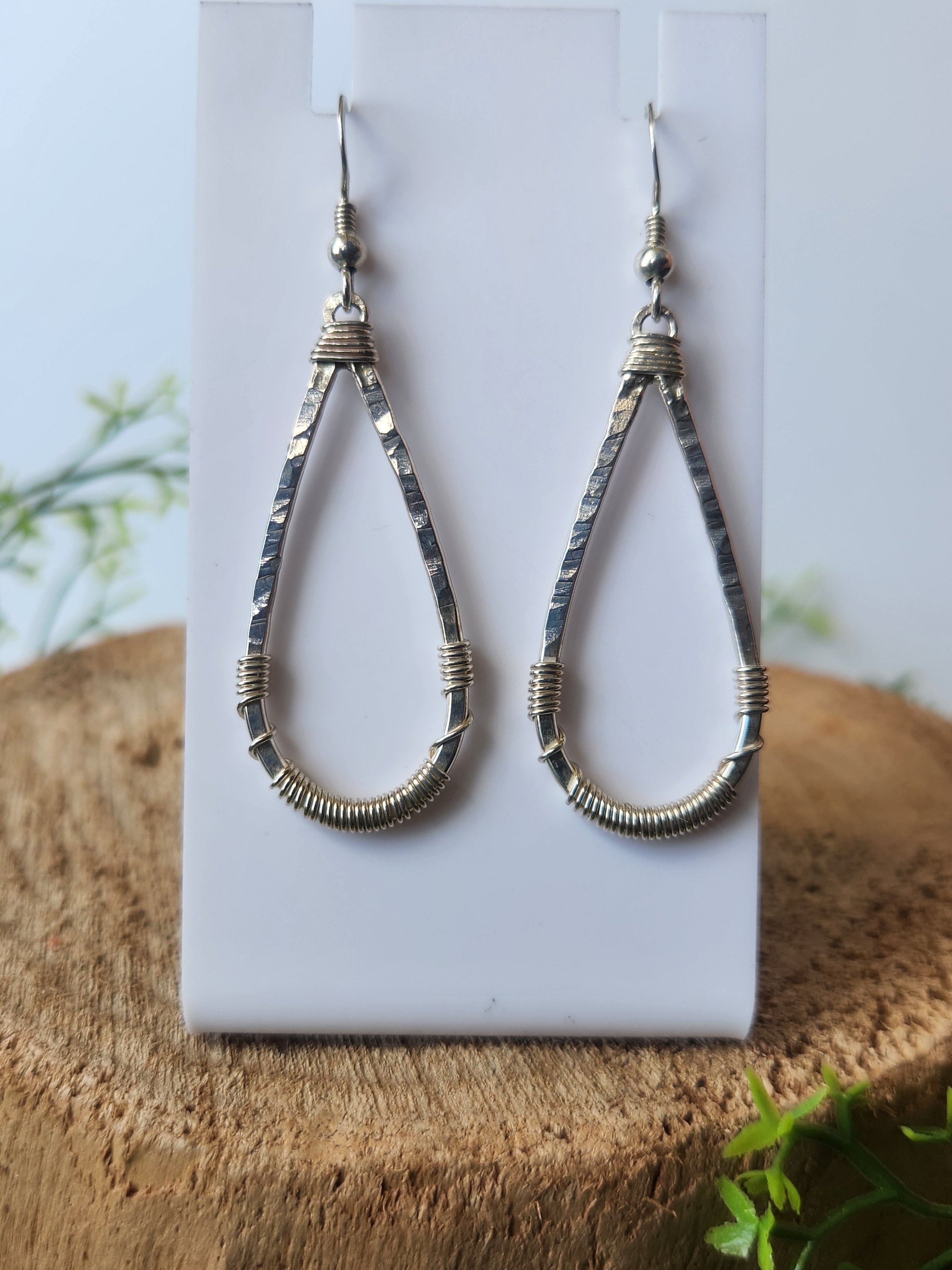 Wire wrap Teardrop earrings