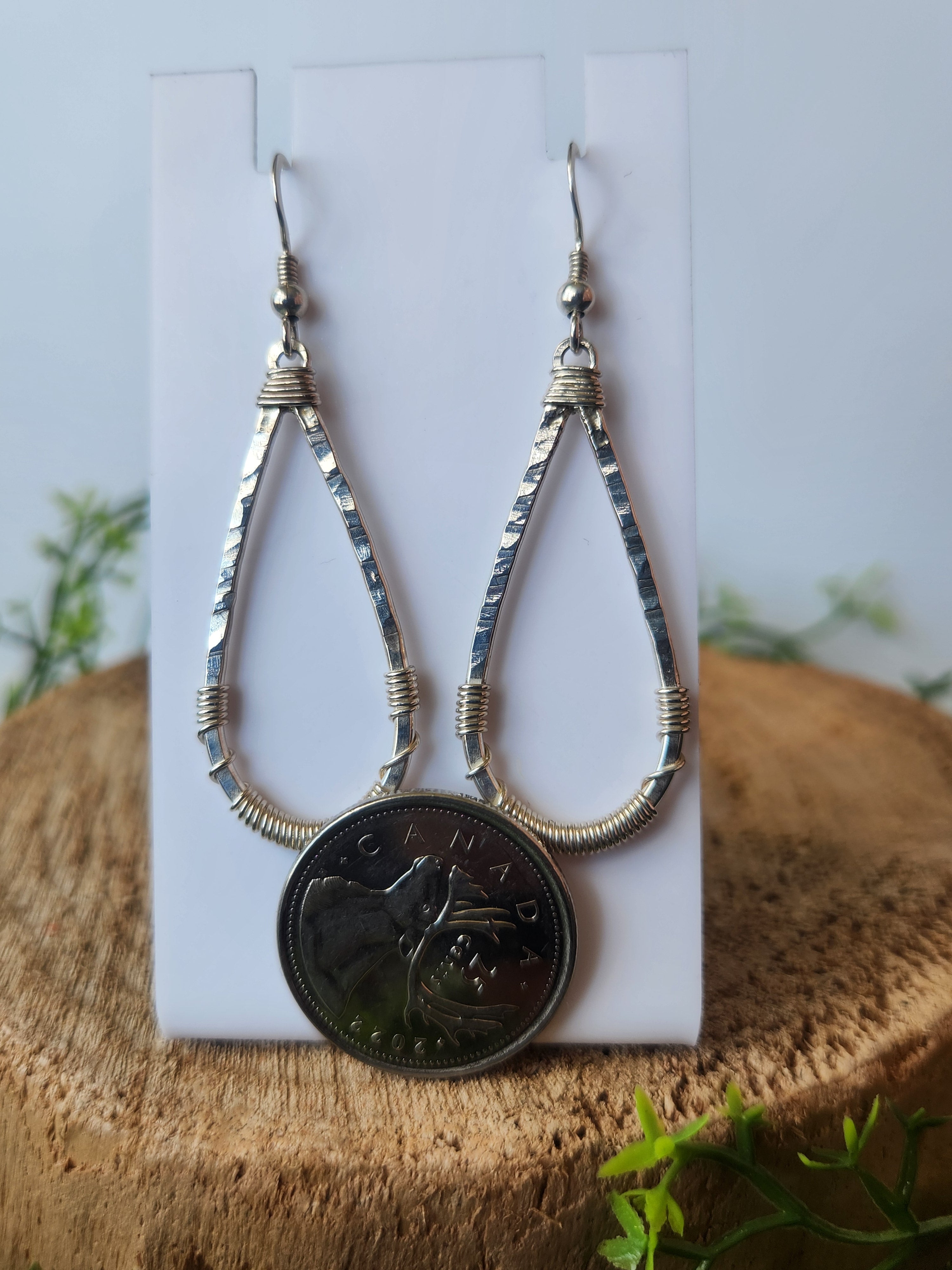 Wire wrap Teardrop earrings