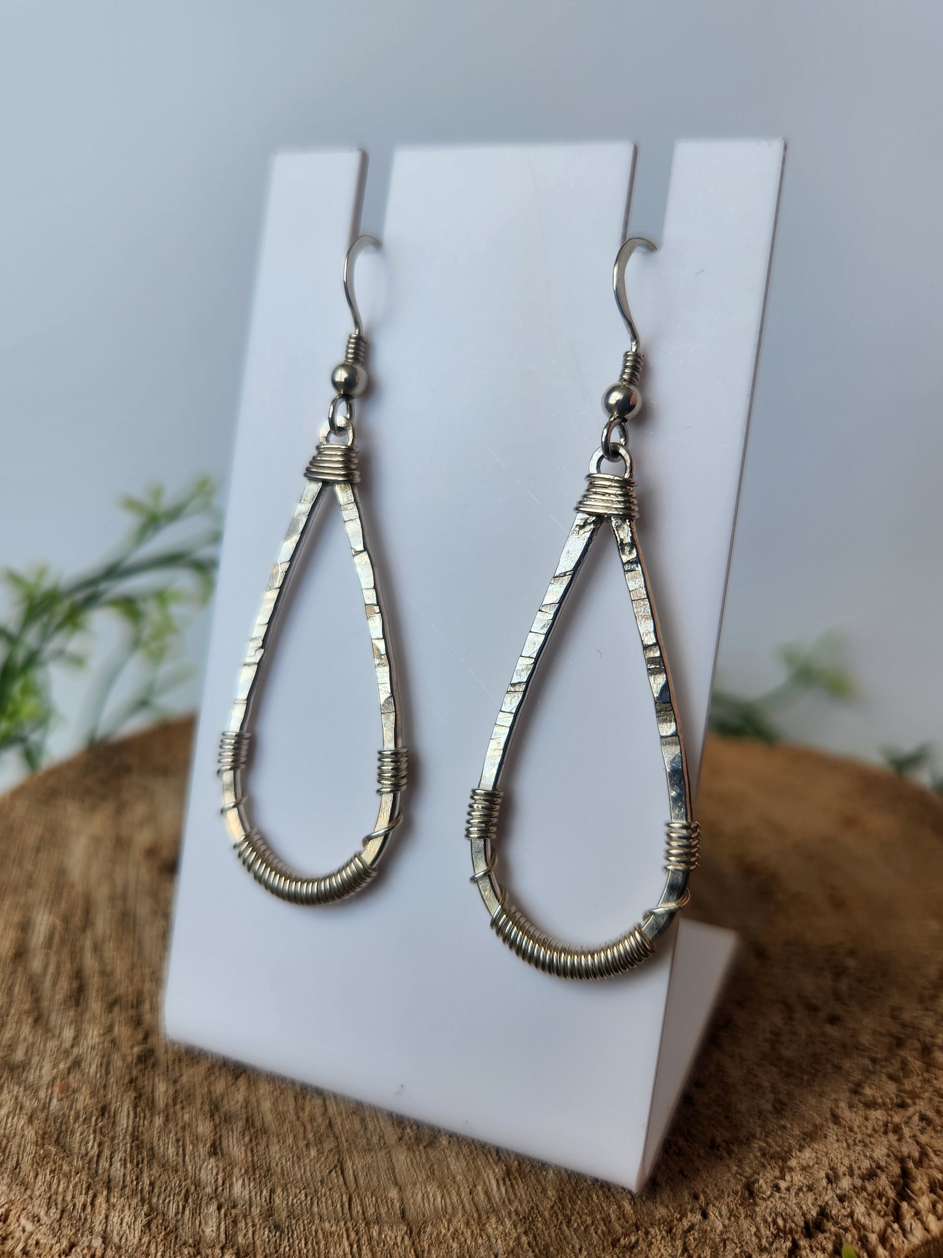 Wire wrap Teardrop earrings